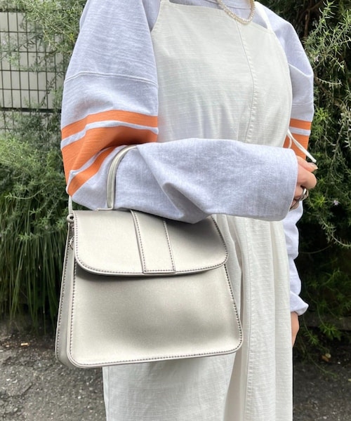 CIAOPANIC(チャオパニック)の「【CPC SCAMP】アソートフラップ2WAYバッグ(ハンドバッグ・レディース・アイボリー/シルバー/ブラック・ONE)」の3枚目の写真