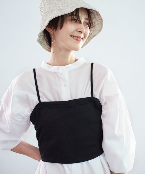 LEPSIM（レプシィム）の「デニムアソートビスチェ（トップス・レディース・ブラック09/インディゴ85・FREE SIZE）」の3枚目の写真