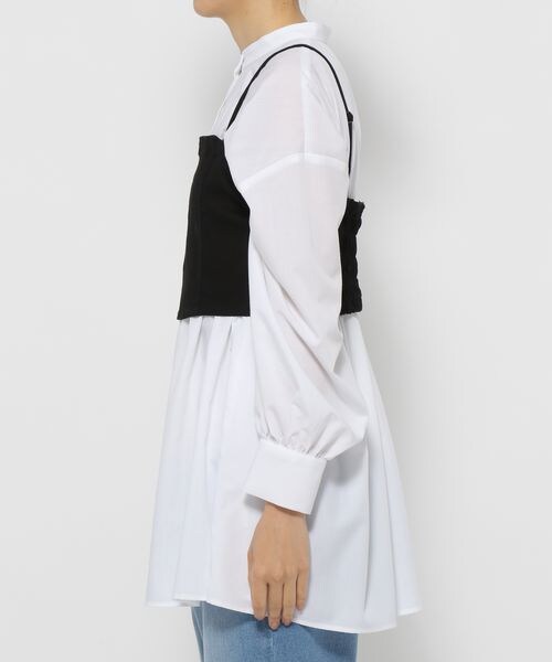 LEPSIM（レプシィム）の「デニムアソートビスチェ（トップス・レディース・ブラック09/インディゴ85・FREE SIZE）」の10枚目の写真