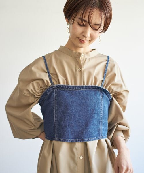 LEPSIM（レプシィム）の「デニムアソートビスチェ（トップス・レディース・ブラック09/インディゴ85・FREE SIZE）」の2枚目の写真