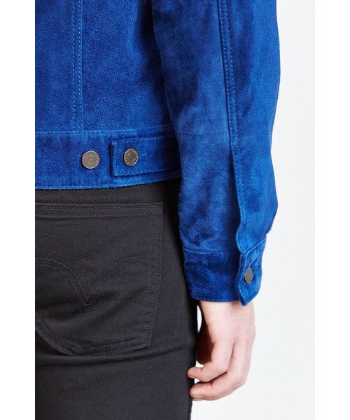 Levi's（リーバイス）の「Levi's Levi‘s Cobalt Suede Trucker Jacket（ライダースジャケット・メンズ・BLUE・M/S/XL/L）」の2枚目の写真