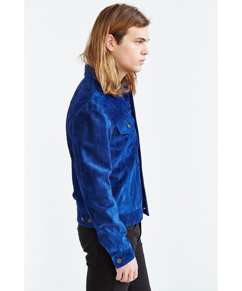 Levi's（リーバイス）の「Levi's Levi‘s Cobalt Suede Trucker Jacket（ライダースジャケット・メンズ・BLUE・M/S/XL/L）」の6枚目の写真