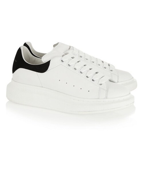 Alexander McQueen（アレキサンダーマックイーン）の「Alexander McQueen Suede and leather wedge sneakers（スニーカー・レディース・White・IT36/IT36.5/IT35.5/IT41.5/IT37/IT40.5/IT37.5/IT35/IT38/IT38.5/IT39/IT39.5/IT41/IT40）」の4枚目の写真