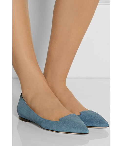 極美品✨ジミーチュウ　パンプス　ATTILA アティラ　ネイビー　24cm JIMMY CHOO（ジミーチュウ）の「Jimmy Choo Attila denim-effect suede