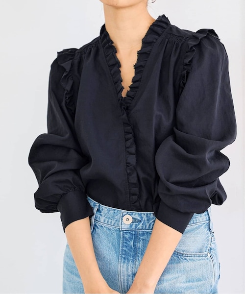 IENA（イエナ）の「《追加予約》コットンシュリンクフリルブラウス