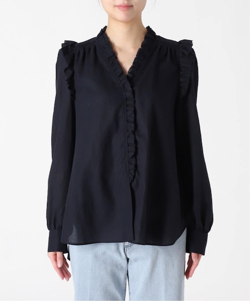 IENA（イエナ）の「《追加予約》コットンシュリンクフリルブラウス