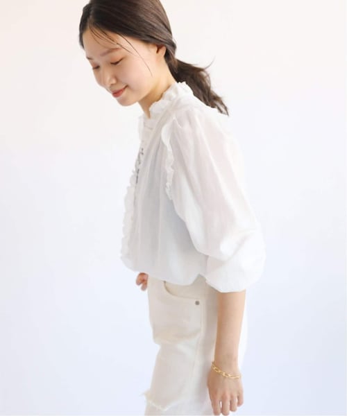 IENA（イエナ）の「《追加予約》コットンシュリンクフリルブラウス