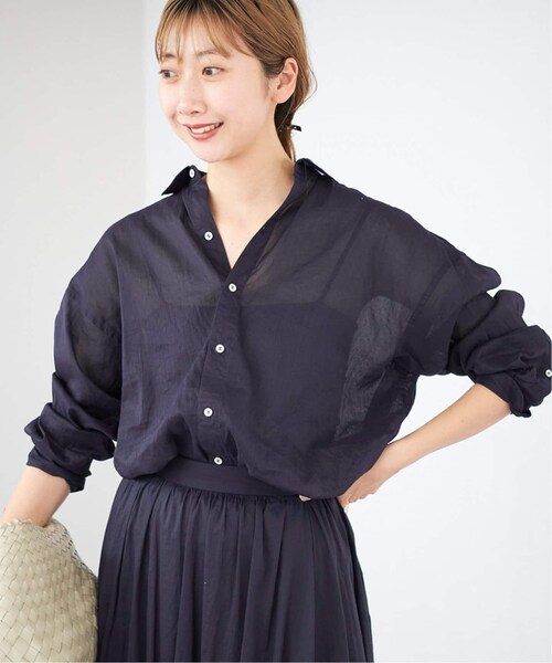 plage（プラージュ）の「《予約》RA/CO Sheer シャツ（その他・ベージュ/フリー）」の2枚目の写真