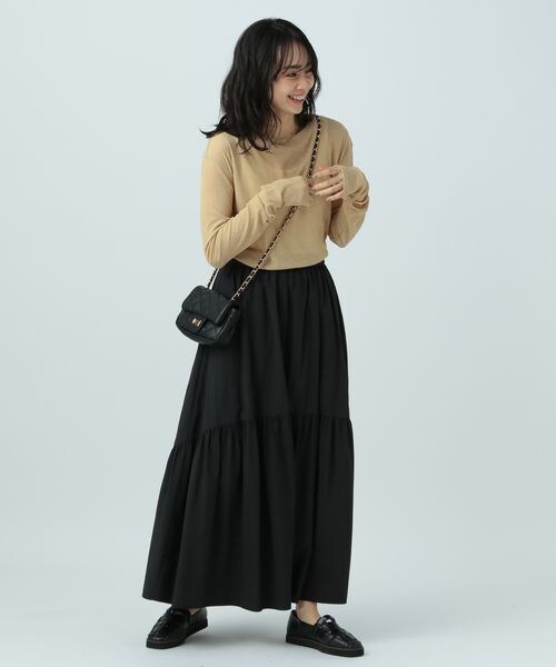 BAYFLOW（ベイフロー）の「≪予約≫シアーロンT（トップス・レディース・オフホワイト11/ブラック19/ピスタチオ61・F）」の10枚目の写真