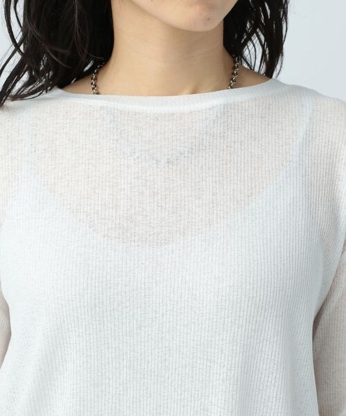 BAYFLOW（ベイフロー）の「≪予約≫シアーロンT（トップス・レディース・オフホワイト11/ブラック19/ピスタチオ61・F）」の15枚目の写真