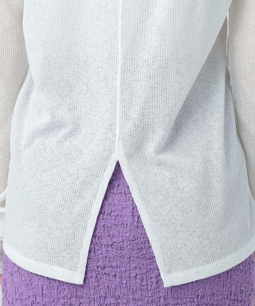 BAYFLOW（ベイフロー）の「≪予約≫シアーロンT（トップス・レディース・オフホワイト11/ブラック19/ピスタチオ61・F）」の18枚目の写真