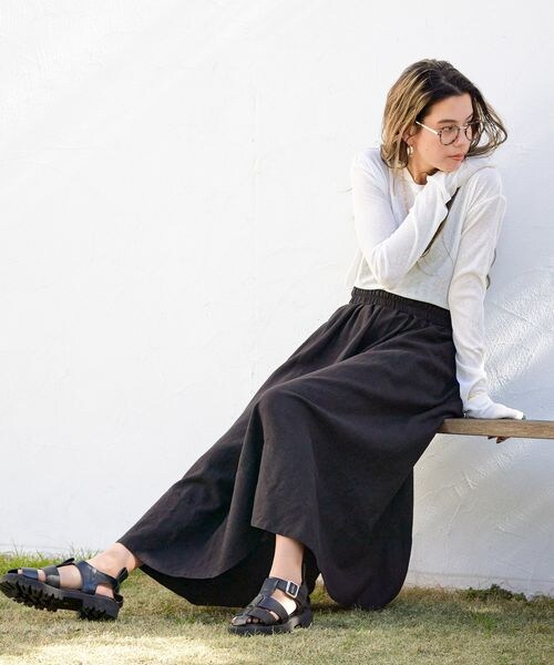 BAYFLOW（ベイフロー）の「≪予約≫シアーロンT（トップス・レディース・オフホワイト11/ブラック19/ピスタチオ61・F）」の4枚目の写真