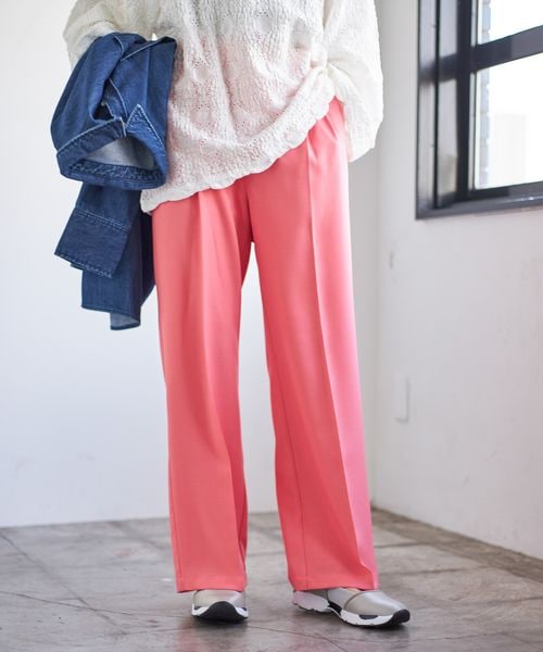 LEPSIM（レプシィム）の「ハイウエストタックスラックスパンツ（パンツ・レディース・ブラック09/グレー15/ピンク22・M/L）」の15枚目の写真