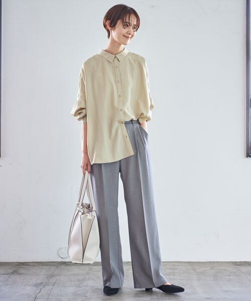 LEPSIM（レプシィム）の「ハイウエストタックスラックスパンツ（パンツ・レディース・ブラック09/グレー15/ピンク22・M/L）」の13枚目の写真