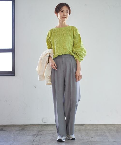 LEPSIM（レプシィム）の「ハイウエストタックスラックスパンツ（パンツ・レディース・ブラック09/グレー15/ピンク22・M/L）」の8枚目の写真