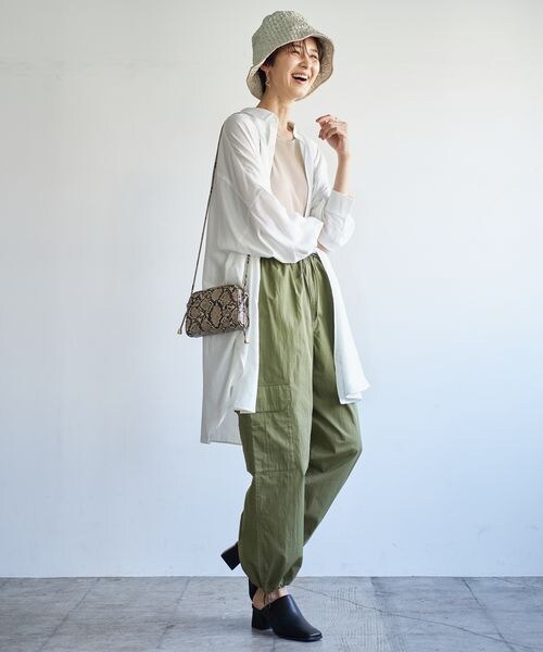 LEPSIM（レプシィム）の「サラキレポンチョ長袖チュニックワンピース（ワンピース/ドレス・レディース・オフホワイト05/チャコールグレー18/ピンク22/ライムグリーン72・FREE SIZE）」の6枚目の写真