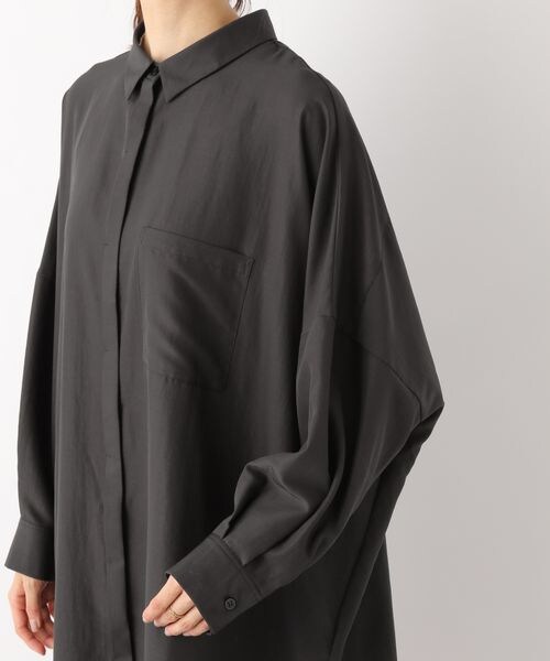 LEPSIM（レプシィム）の「サラキレポンチョ長袖チュニックワンピース（ワンピース/ドレス・レディース・オフホワイト05/チャコールグレー18/ピンク22/ライムグリーン72・FREE SIZE）」の20枚目の写真