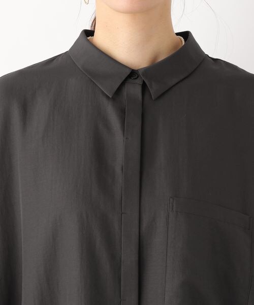 LEPSIM（レプシィム）の「サラキレポンチョ長袖チュニックワンピース（ワンピース/ドレス・レディース・オフホワイト05/チャコールグレー18/ピンク22/ライムグリーン72・FREE SIZE）」の19枚目の写真