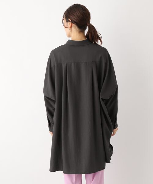 LEPSIM（レプシィム）の「サラキレポンチョ長袖チュニックワンピース（ワンピース/ドレス・レディース・オフホワイト05/チャコールグレー18/ピンク22/ライムグリーン72・FREE SIZE）」の18枚目の写真