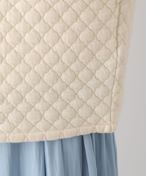 LEPSIM(レプシィム)の「カットキルティングベスト(ジャケット/アウター・レディース・アイボリー08/ブラウン54・FREE SIZE)」の10枚目の写真