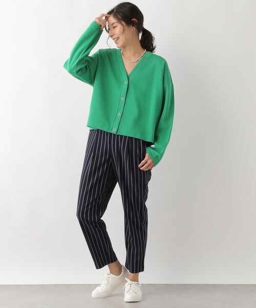 LEPSIM（レプシィム）の「ハタラク7DAYS柄テーパードパンツ（パンツ・レディース・ギンガムチェック10/ネイビー×ストライプ88・SS/S/M/L/LL）」の6枚目の写真