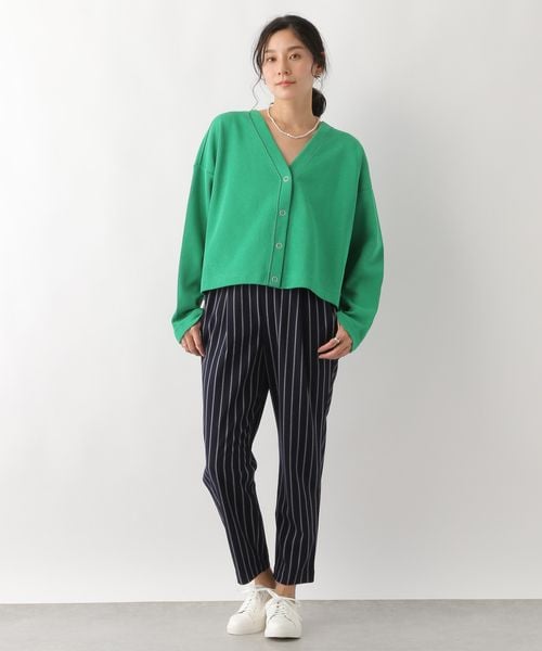 LEPSIM（レプシィム）の「ハタラク7DAYS柄テーパードパンツ（パンツ・レディース・ギンガムチェック10/ネイビー×ストライプ88・SS/S/M/L/LL）」の5枚目の写真