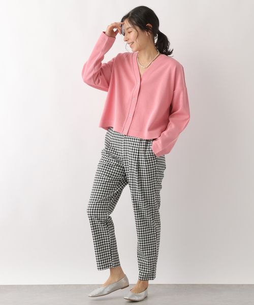 LEPSIM（レプシィム）の「ハタラク7DAYS柄テーパードパンツ（パンツ・レディース・ギンガムチェック10/ネイビー×ストライプ88・SS/S/M/L/LL）」の3枚目の写真