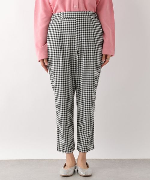 LEPSIM（レプシィム）の「ハタラク7DAYS柄テーパードパンツ（パンツ・レディース・ギンガムチェック10/ネイビー×ストライプ88・SS/S/M/L/LL）」の7枚目の写真