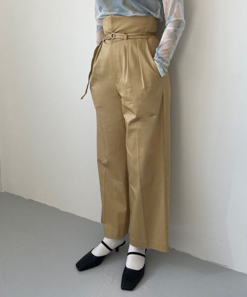 LOWRYS FARM（ローリーズファーム）の「２ＷＡＹベルトツキワイドパンツ（パンツ・レディース・アイボリー08/ブラック09/ベージュ52・F）」の15枚目の写真