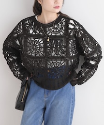 PUAL CE CIN | カギ針編み風2WAYカーディガン(カーディガン/ボレロ)