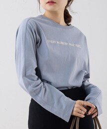 PUAL CE CIN | ロゴ刺繍×フォトプリント2WAYカットソー(Tシャツ/カットソー)