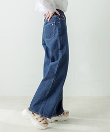 OLIVE des OLIVE | 脚長ワイドデニムパンツ(デニムパンツ)