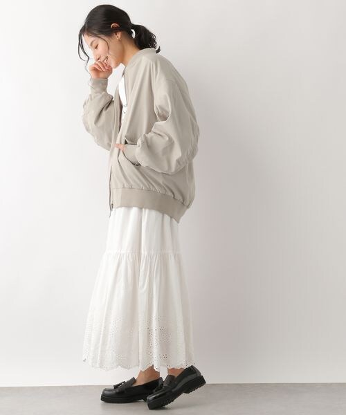 LEPSIM（レプシィム）の「MA1ブルゾン（ジャケット/アウター・レディース・ブラック09/グレージュ13/カーキ78・FREE SIZE）」の5枚目の写真