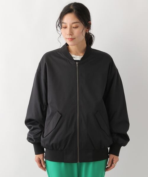 LEPSIM（レプシィム）の「MA1ブルゾン（ジャケット/アウター・レディース・ブラック09/グレージュ13/カーキ78・FREE SIZE）」の9枚目の写真