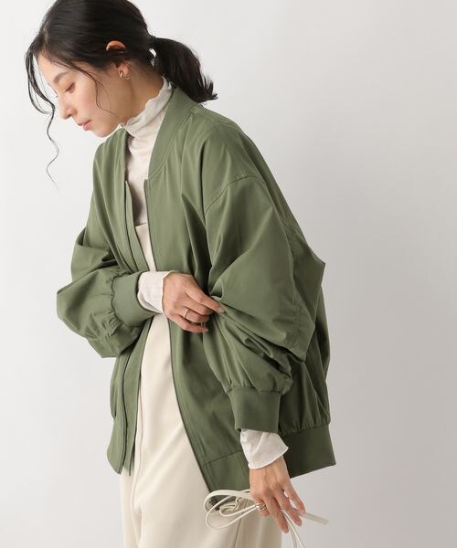 LEPSIM（レプシィム）の「MA1ブルゾン（ジャケット/アウター・レディース・ブラック09/グレージュ13/カーキ78・FREE SIZE）」の3枚目の写真