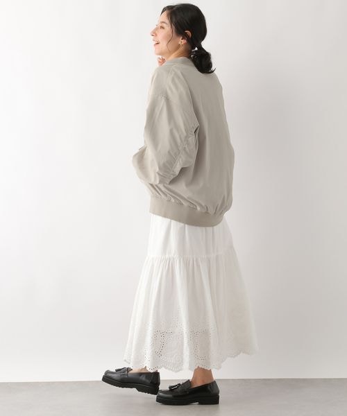 LEPSIM（レプシィム）の「MA1ブルゾン（ジャケット/アウター・レディース・ブラック09/グレージュ13/カーキ78・FREE SIZE）」の6枚目の写真