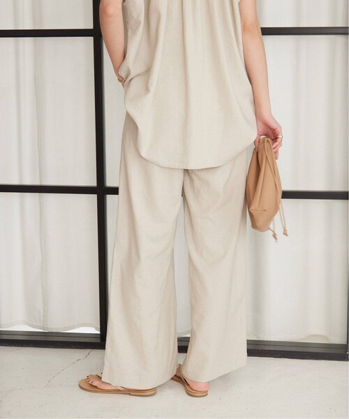 JOURNAL STANDARD relume（ジャーナルスタンダード　レリューム）の「《予約》リネンレーヨンタックセミワイドパンツ（パンツ・ブラック/(001)/36/在庫あり/38）」の17枚目の写真