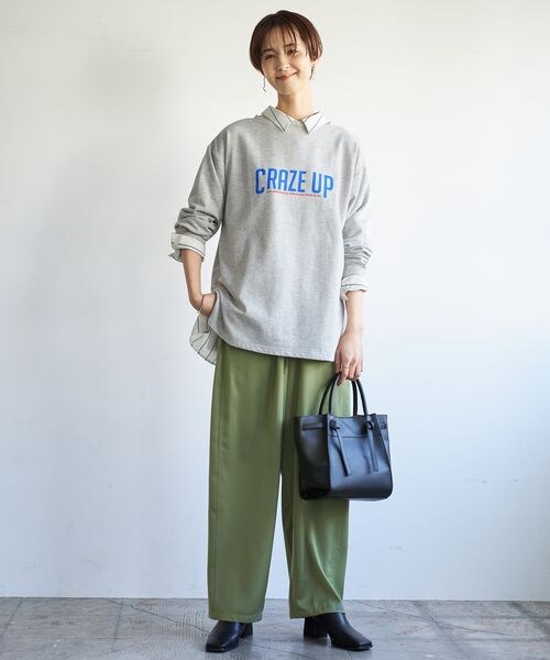LEPSIM(レプシィム)の「アソートロゴスウェット(トップス・オフホワイト05/オフホワイト×袖ロゴ06/グレー12/チャコール19・FREE SIZE)」の15枚目の写真