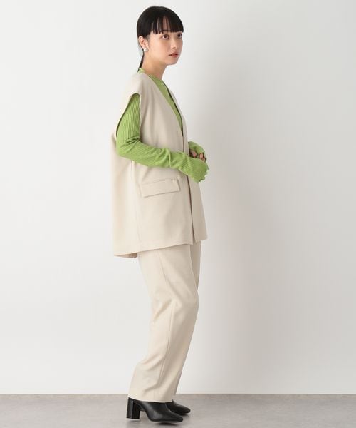 LOWRYS FARM（ローリーズファーム）の「バスケットルーズベスト（ジャケット/アウター・レディース・アイボリー08/ブラック09/ブラウン58/グリーン75・F）」の17枚目の写真