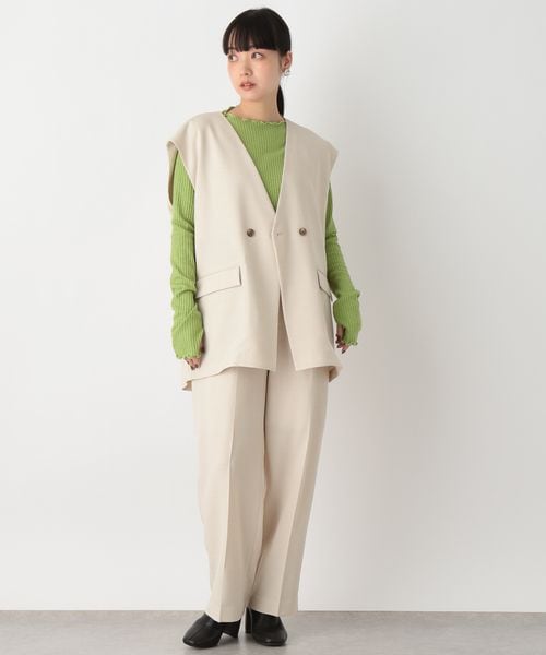 LOWRYS FARM（ローリーズファーム）の「バスケットルーズベスト（ジャケット/アウター・レディース・アイボリー08/ブラック09/ブラウン58/グリーン75・F）」の16枚目の写真