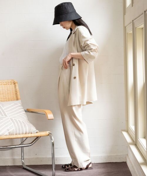 LOWRYS FARM（ローリーズファーム）の「バスケットワイドパンツ（パンツ・レディース・アイボリー08/ブラック09/ブラウン58・M/L）」の5枚目の写真