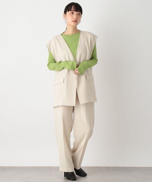 LOWRYS FARM（ローリーズファーム）の「バスケットワイドパンツ（パンツ・レディース・アイボリー08/ブラック09/ブラウン58・M/L）」の15枚目の写真