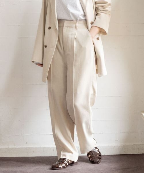 LOWRYS FARM（ローリーズファーム）の「バスケットワイドパンツ（パンツ・レディース・アイボリー08/ブラック09/ブラウン58・M/L）」の7枚目の写真