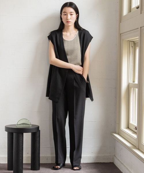 LOWRYS FARM（ローリーズファーム）の「バスケットワイドパンツ（パンツ・レディース・アイボリー08/ブラック09/ブラウン58・M/L）」の11枚目の写真