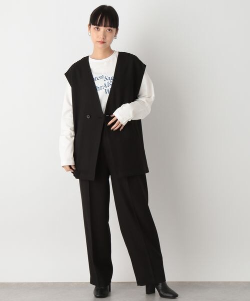 LOWRYS FARM（ローリーズファーム）の「バスケットワイドパンツ（パンツ・レディース・アイボリー08/ブラック09/ブラウン58・M/L）」の19枚目の写真