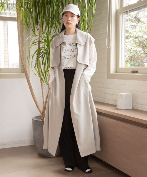 LOWRYS FARM(ローリーズファーム)の「スタイルUP/タックワイドパンツ(パンツ・レディース・アイボリー08/ブラック09/ブラウン58/グリーン72・S/M/L)」の16枚目の写真