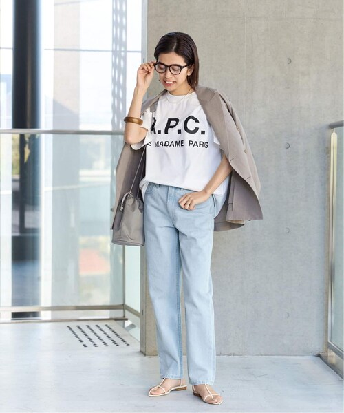 IENA 【A.P.C./アー・ペー・セー】別注 DECALE プリントTシャツ A.P.C. / アーペーセー】別注 DECALE プリント Tシャツ（Tシャツ