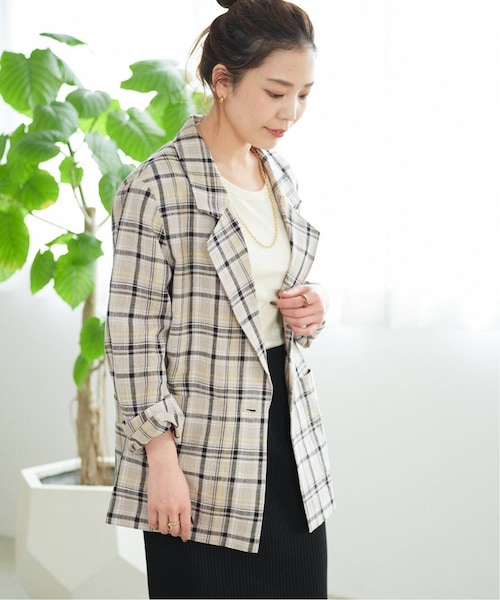 B.C STOCK ベーセーストック　リネンダブル　ジャケット B.C STOCK ベーセーストック リネンダブルブレストジャケット