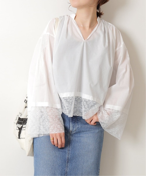 Spick & Span（スピックアンドスパン）の「≪予約≫レースヴィンテージライクブラウス（その他・ホワイト/フリー）」の12枚目の写真