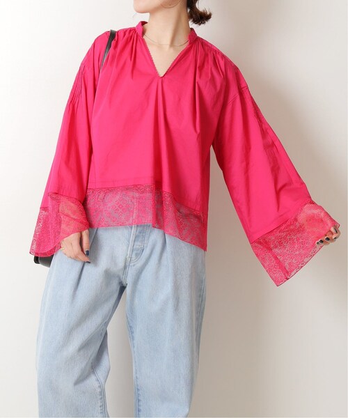 Spick & Span（スピックアンドスパン）の「≪予約≫レースヴィンテージライクブラウス（その他・ホワイト/フリー）」の2枚目の写真